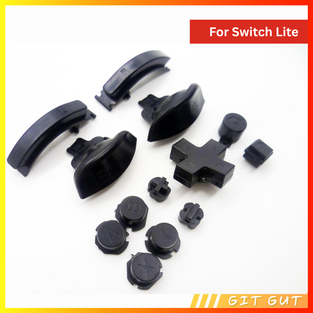 Nintendo Switch Lite Button Replacement Tombol Pengganti ABXY L R ZL ZR Warna Hitam
