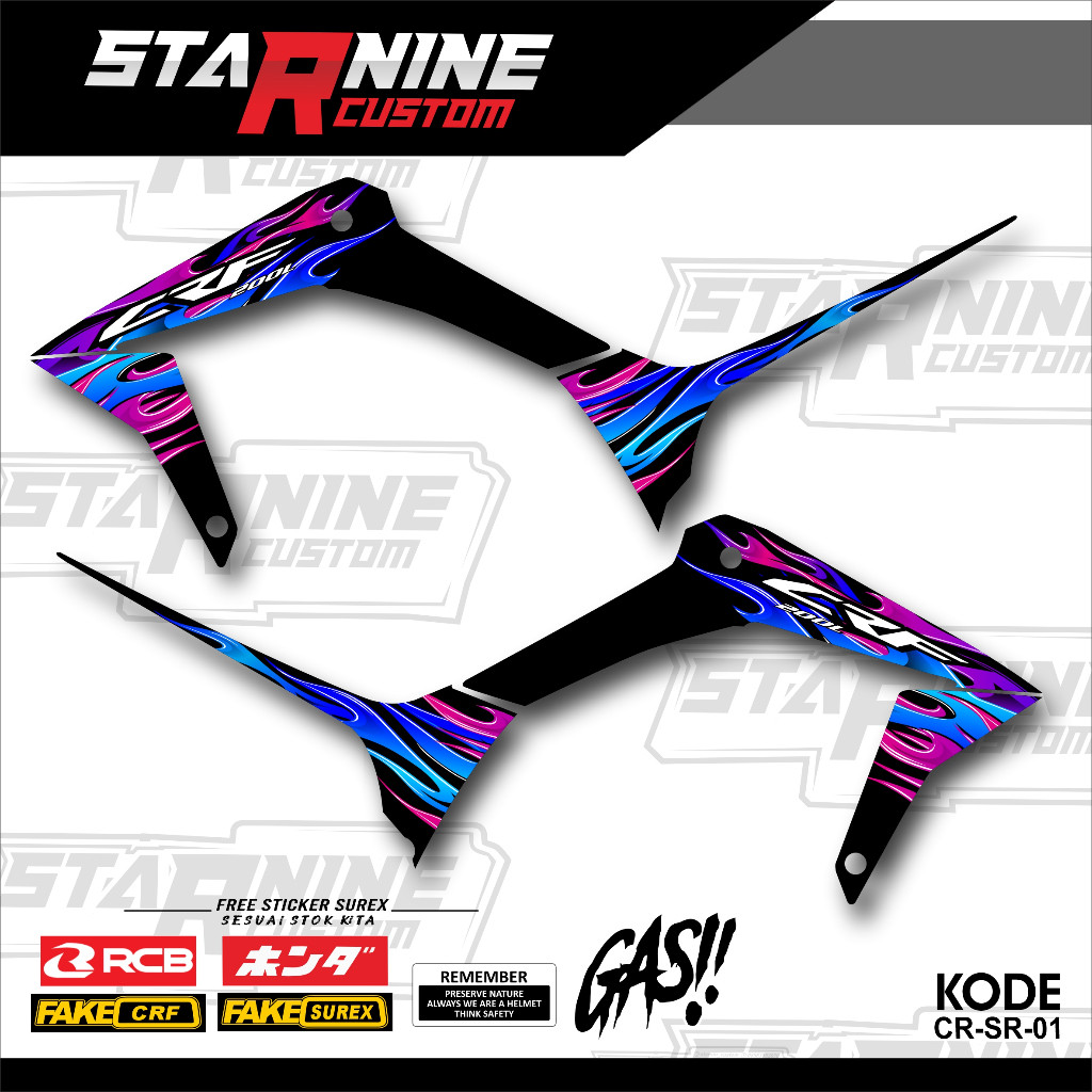 striping crf minimalis sticker crf variasi striping crf keren - RON DESIGN