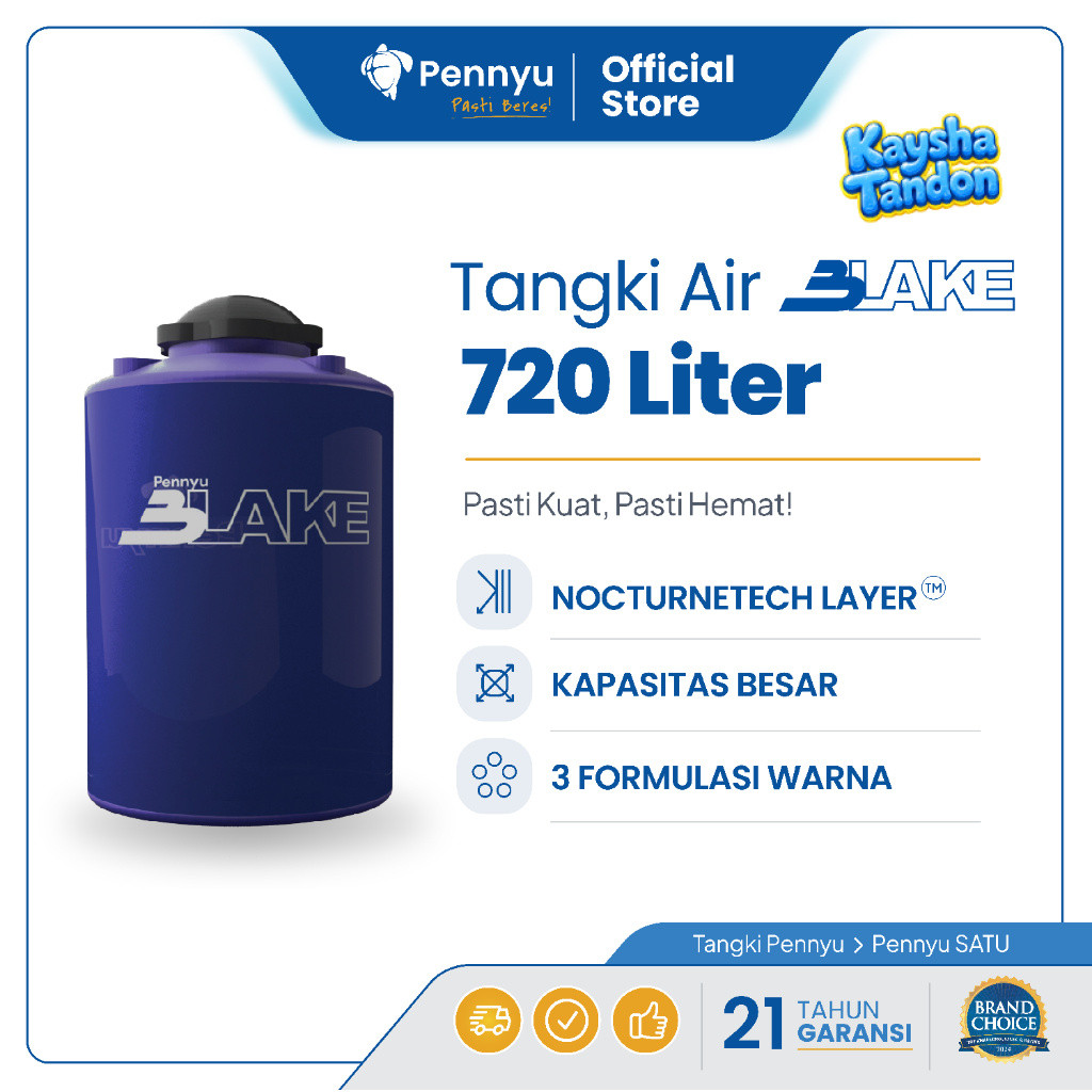 PENNYU Tandon / Tangki / Toren Air BLAKE Series Kapasitas 720 Liter