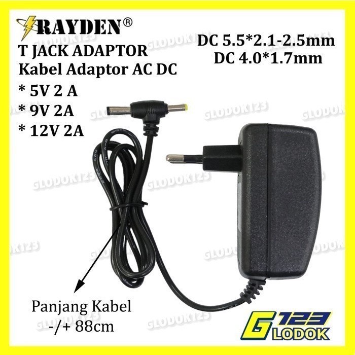 Adaptor AC DC 5V 9V 12V 2A Switching Power Supply STB CCTV Jack T T