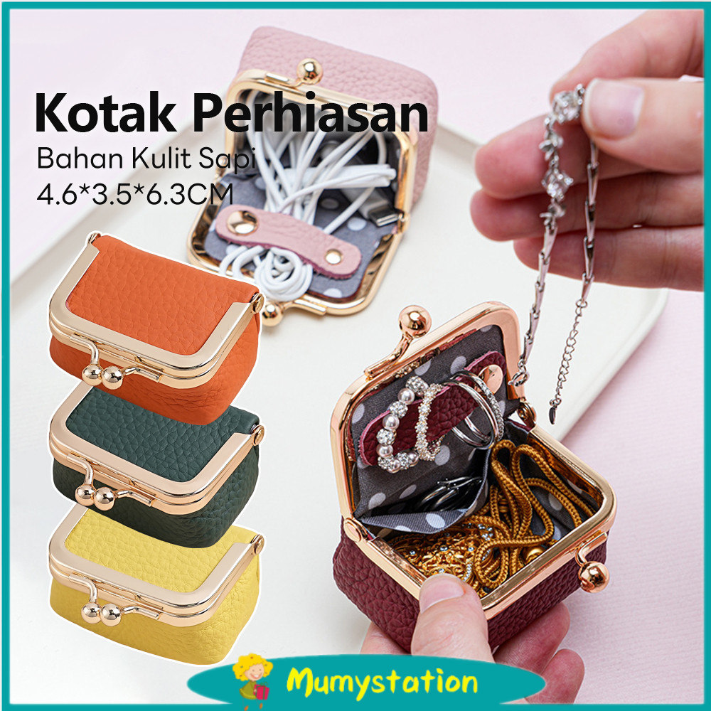 Mumystation Dompet Koin Dan Kunci Tekan Dompet Koin Wanita Mini Dompet Perhiasan Portabel