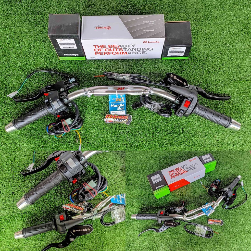 Stang day paket hemat set holder kanan kiri grib jalu dan master rem brembo oval