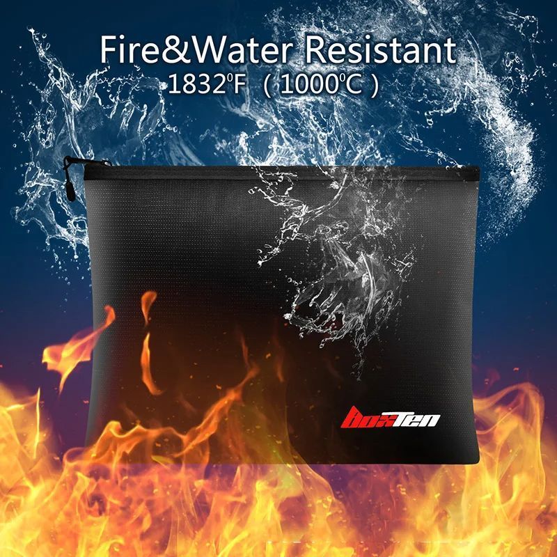 Fireproof Bag Tas Penyimpanan Dokumen Penting Tas Dokumen Anti Air Dan Api F4