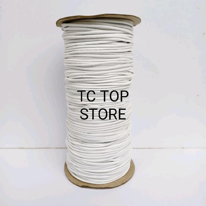 Tali Karet 1,5mm (120 Mtr) / Tali Elastis / Tali String 1,5 mm - putih
