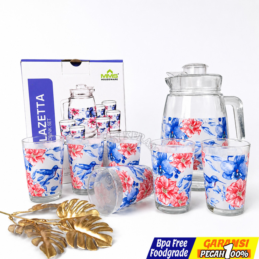 MMS Drink Set LAZETTA Pitcher Set Teko Beranak Teko Aesthecthic 5Pcs