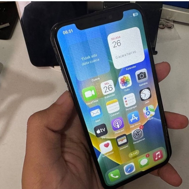 LCD ONLY copotan iPhone X Minus arsir dan retak tapi Masih Berfungsi