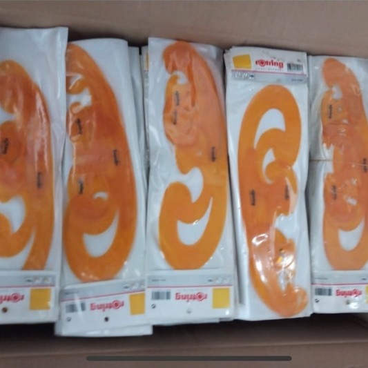 Mal Kuping untuk Gambar Teknik Bentuk Ziegel Alat Bantu Arsir dan Lingkaran