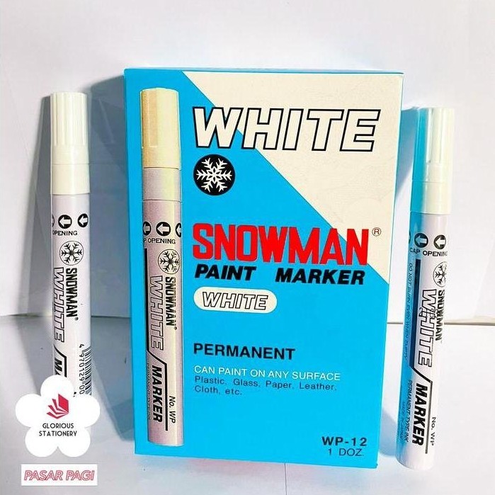 Spidol Paint Marker white Snowman