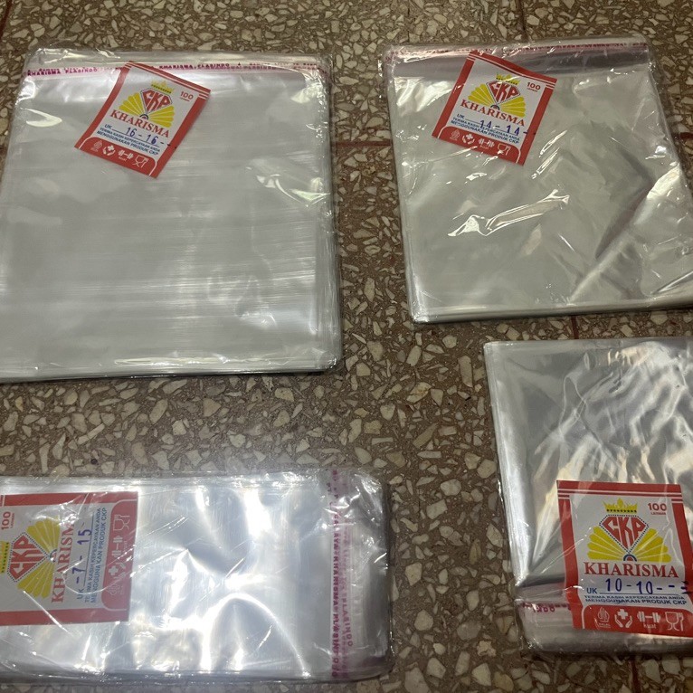 100 Lembar Plastik OPP Lem Tebal - Tahan Air, Mudah Digunakan