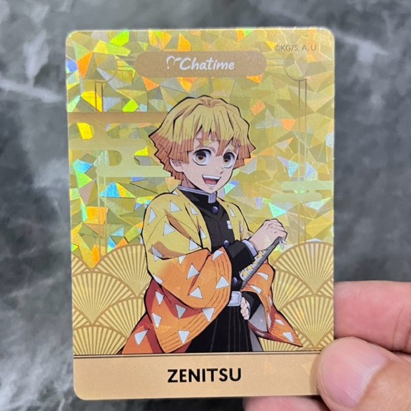 KARTU DEMON SLAYER ZENITSU X CHATIME