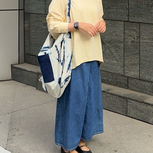 WHYNEUTRALS Rok Denim Panjang Korea A-Line Highwaist