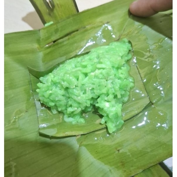 TAPE KETAN HIJAU BUNGKUS DAUN PISANG [20bgks]