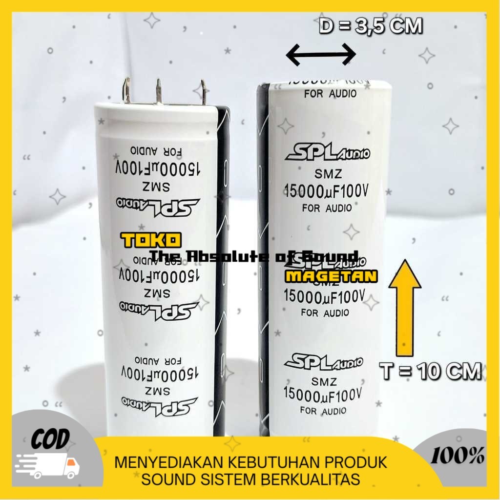 ELCO SPL AUDIO 15.000uf - 100v SPL AUDIO ORIGINAL HARGA PER PCS