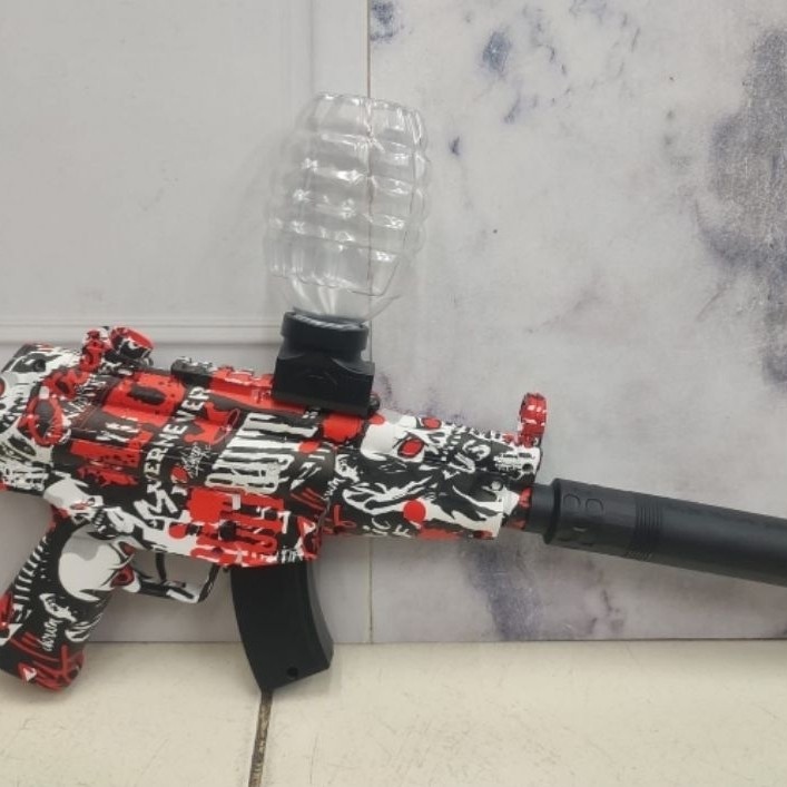 Mainan Water Gel Elektrik Gun Tembakan Pistol MP5 Batre 2 pcs