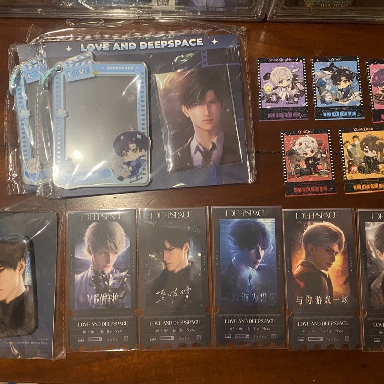 Official Love and Deepspace x Wanda Badge Tiket Stiker Zayne Sylus Caleb Xavier Rafayel Love and Dee