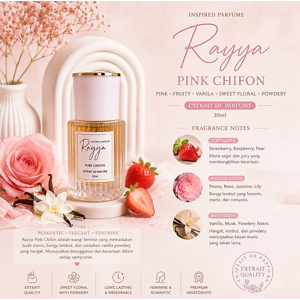 Rayya Inspired Parfume, Pink Chiffon