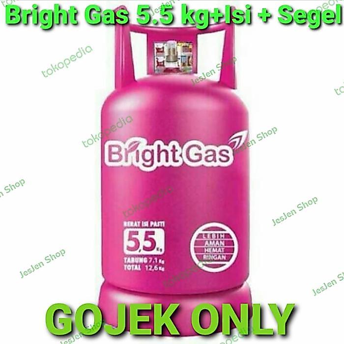 Terbaru Tabung Lpg Elpiji Bright Gas 5.5 Kg + Isi + Segel / Tabung Pink 5,5 Kg