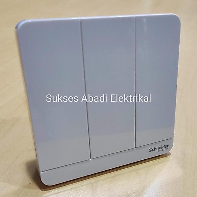 SAKLAR SCHNEIDER AVATAR ON 3 GANG / TRIPLE HOTEL WHITE / PUTIH