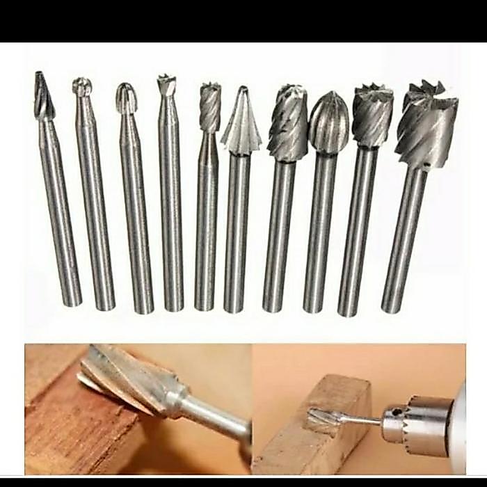 mata bor kikir ukir mini grinder, rotary dremel set 10pcs mini grinder