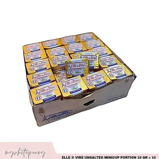 akbaralmah - UNSALTED BUTTER ELLE & VIRE mini cup portion 10gr x 10pcs