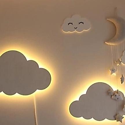 Lampu Tidur Awan Hiasan Dinding Aesthetic Barang Lucu Lampu Led Motif Awan Lampu Awan Kamar Tidur