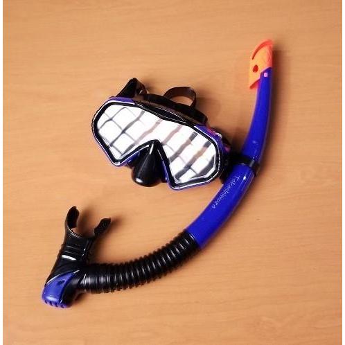Mask Masker Kacamata Snorkeling Selam Set Dakor Speeds Bestway Speedo - Black Blue