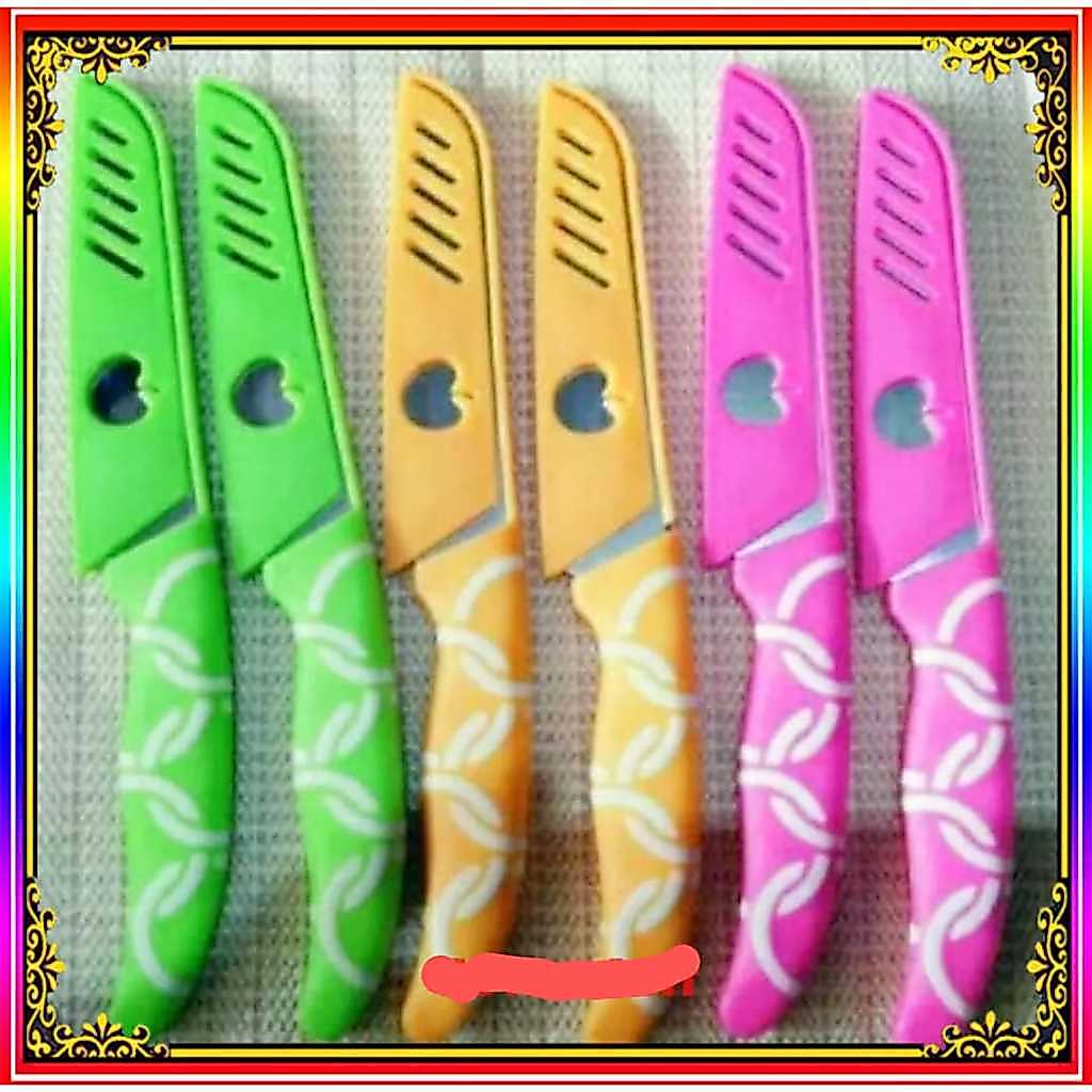 Pisau Buah Motif Sarung Apel  Pisau Buah Kue Motif Sarung Apel