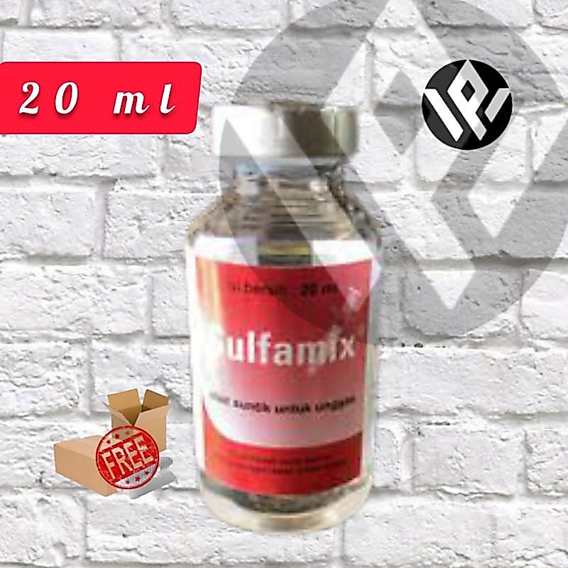 Sulfamix 20 ml injeksi medion antibiotik hewan