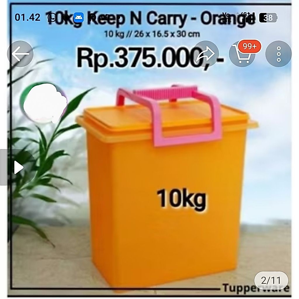 Tupperware keep n carry  10 liter dan 5 liter.