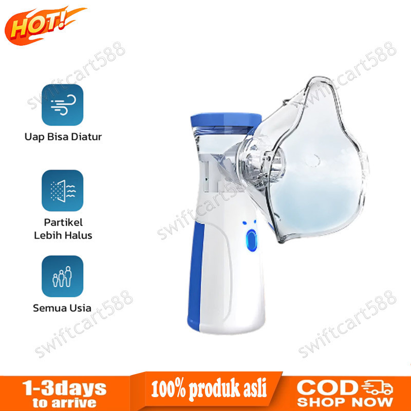 Taff OMICRON Mesh Nebulizer Inhale Nebulizer Mini Portable - Alat Bantu Uap Pernapasan Asthma Sesak 
