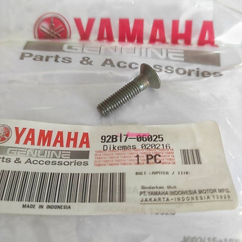 bolt baut bintang drum operan gear persneling Jupiter Z burhan Vega R new 92B17-06025 asli original 