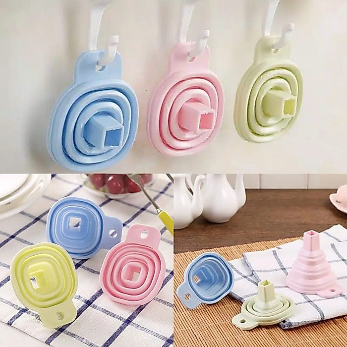 Corong Air Minyak Lipat Silikon Flexible Portable Silicone R378