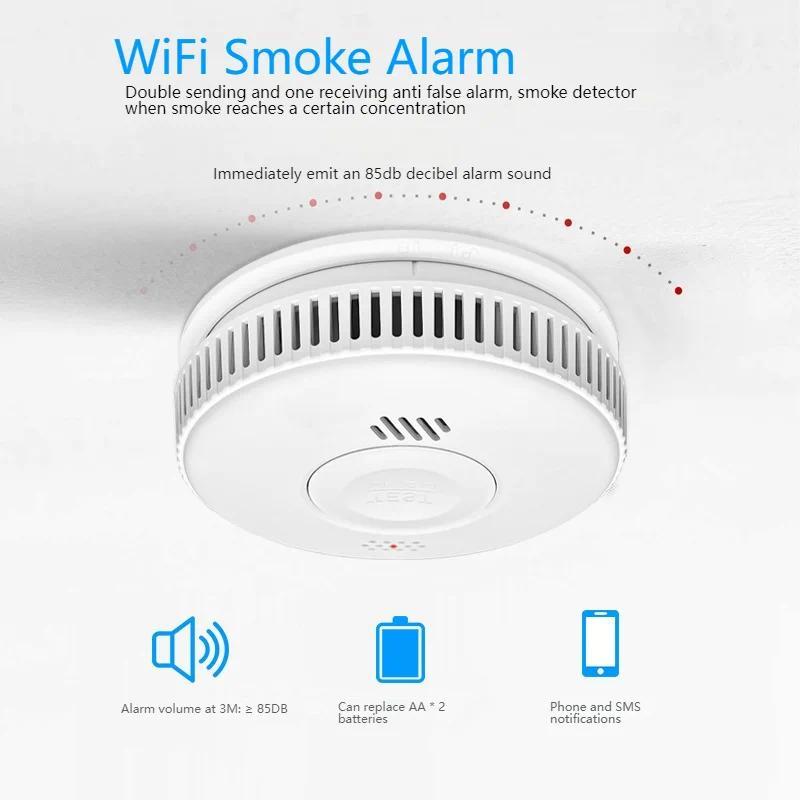 WIFI Smart Home Fire Fire Smoke Detector Wireless Smoke Alarm Detector