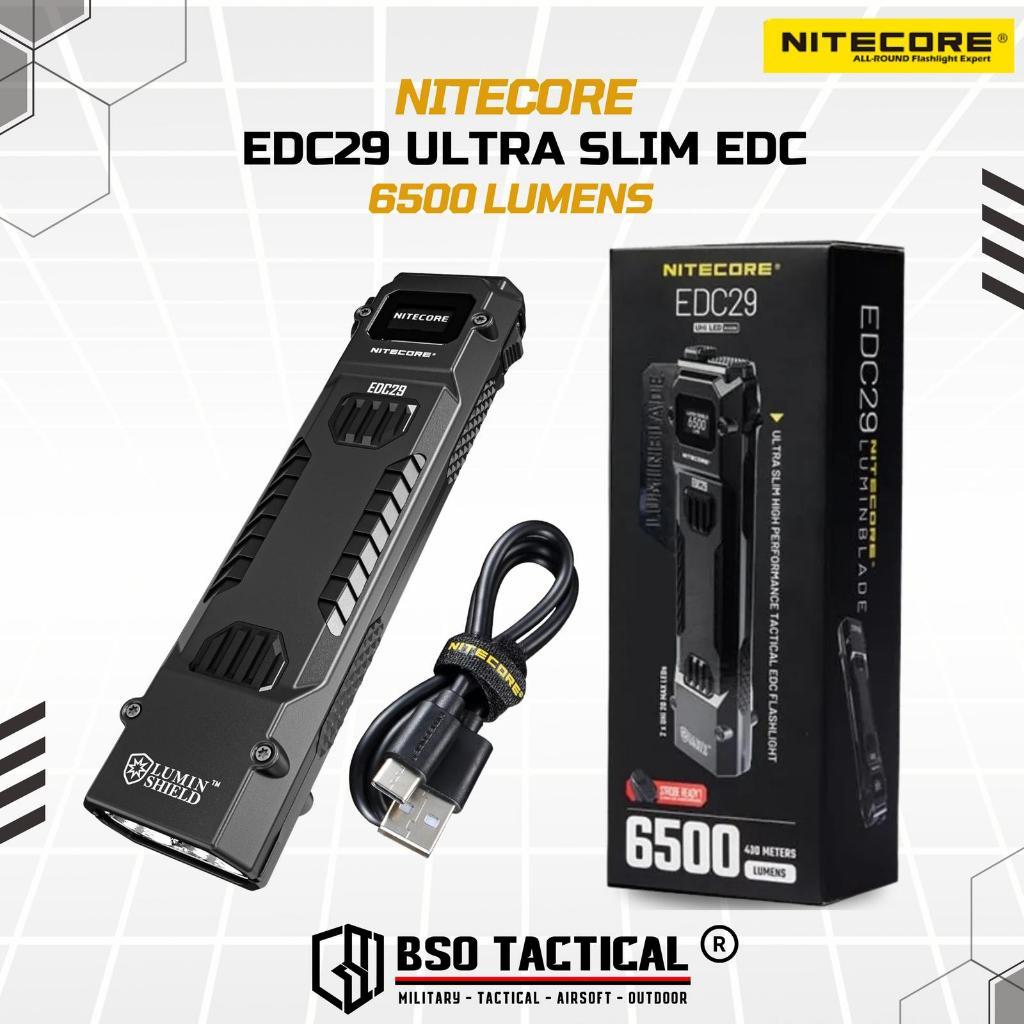 NITECORE Senter EDC29 LED Flashlight UHi 20 Max Lumin Shield 6500 Lumens Baterai USB ORIGINAL     Be