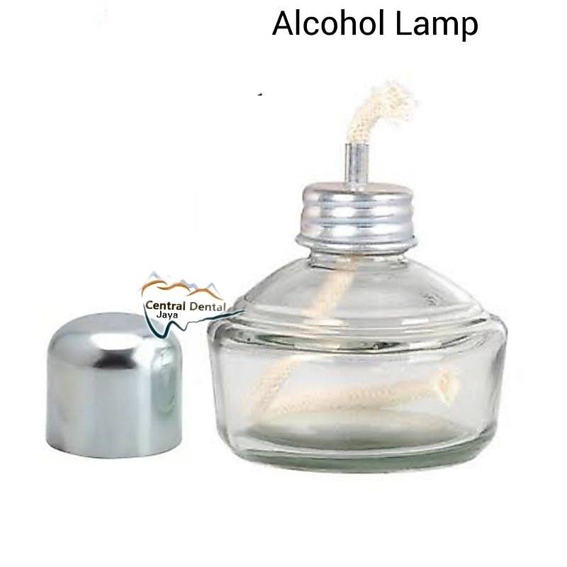 Lampu Spiritus Kaca Bening Tebal High Quality / Dental Alcohol Lamp / Alkohol Lampu Spirtus / Bunsen