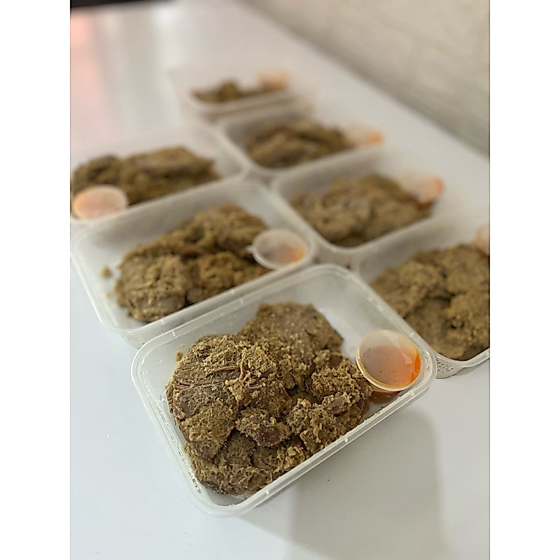 GEPUK DAGING EMPAL DAGING FROZEN TINGGAL GORENG FREE SAMBAL 250gr/5-7 potong