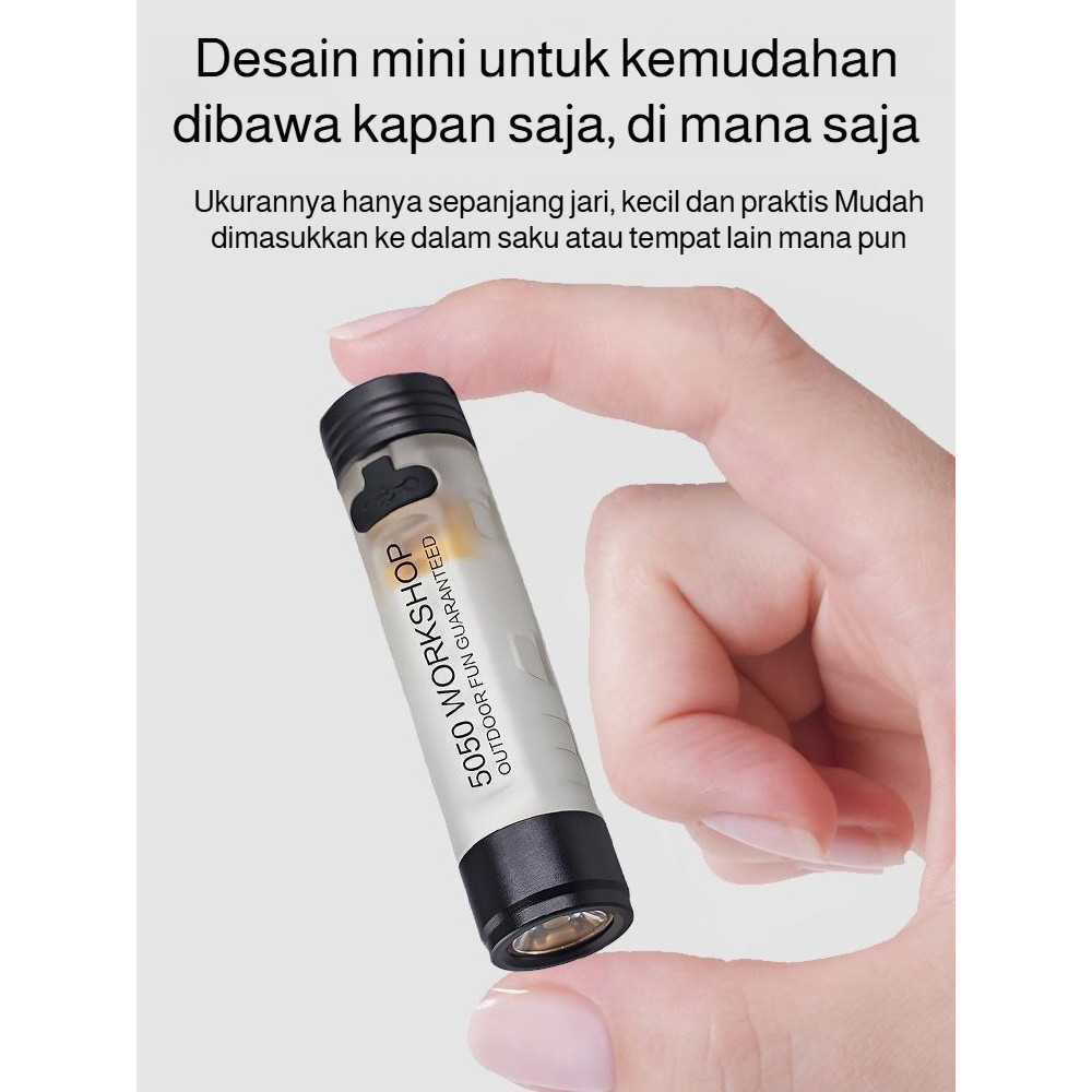 Kirim dalam 24 jam [Ultra Terang] Senter LED Mini Portabel / Senter Kecil Super Terang / Senter Geng