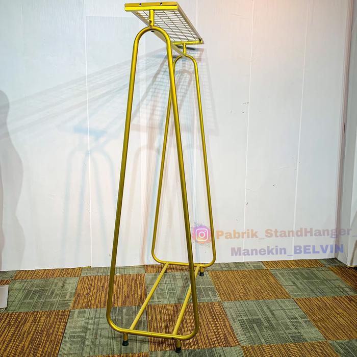 StandHanger Viral Tiang Oval Kaki Siku Gold -  Display Baju Mewah 180CM - Gawangan Baju Praktis & Mu