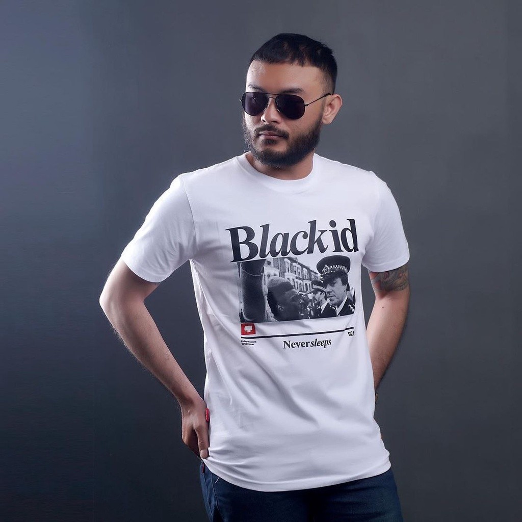 Black ID - Kaos Lengan Pendek Pria | White Polish Baju Kaos Unisex