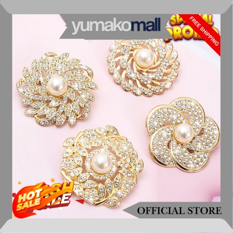 Bross Wanita Korea Gold Titanium Anti Karat/Bros mutiara/pin/bros grosir GR