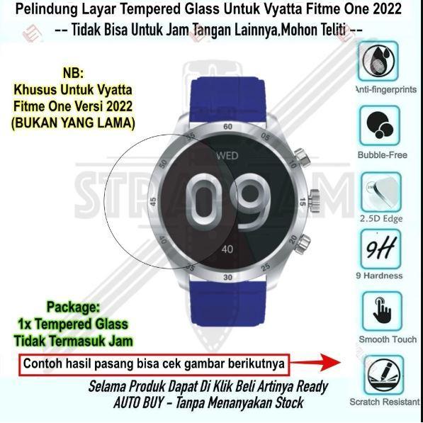 tempered glass untuk Vyatta Fitme One 2022 anti gores jam tangan tempered glass pelindung layar scre
