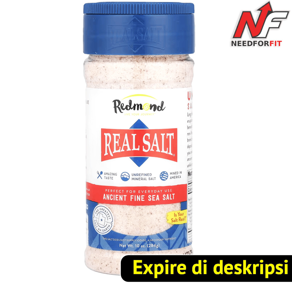 Garam REDMOND Real Salt - Ancient Fine Sea Salt - Natural Unrefined Gluten Free