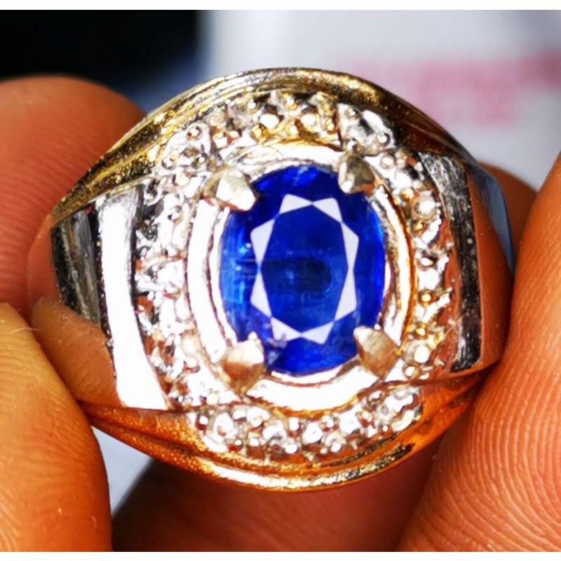 Batu permata natural blue shafire kyanite srilanka