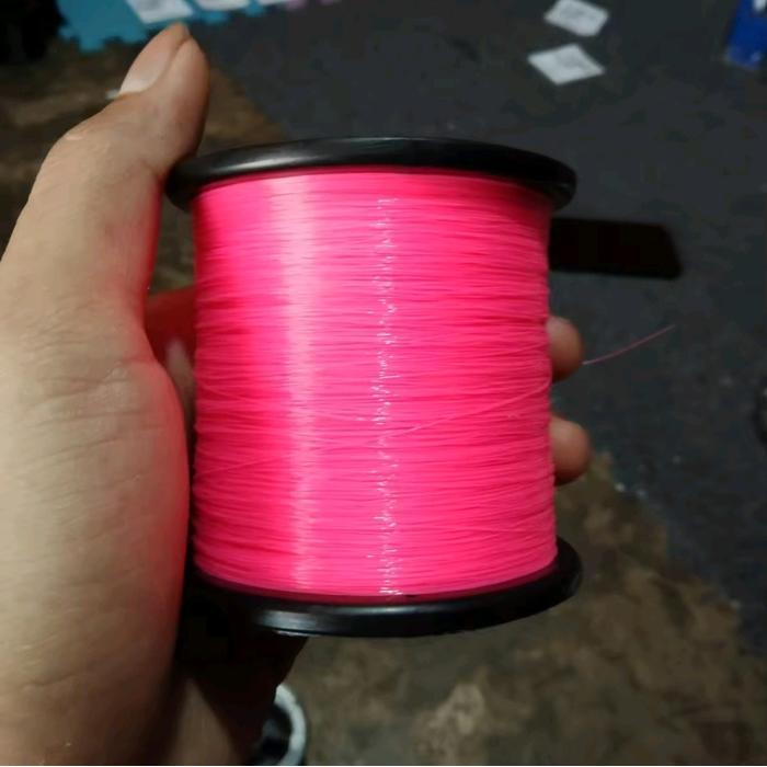Promo Senar pancing kuat anti keriting Pink Roll besar ZAWARA Fishingline - Roll Besar, 0.18 /4lbs /