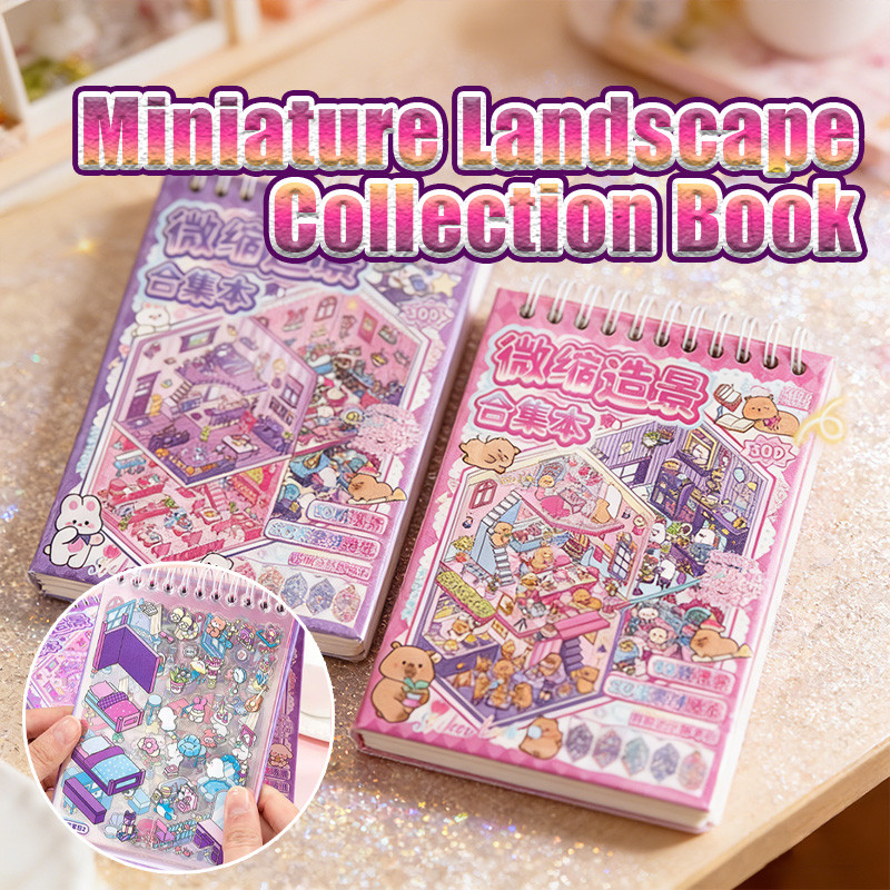 3D Material Book 10-in-1 Scene sticker book sticker book collection diy sticker book Miniature Scene