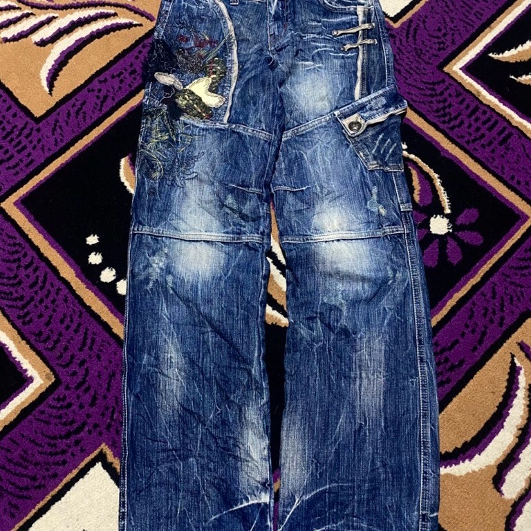cargo jeans petir bordir