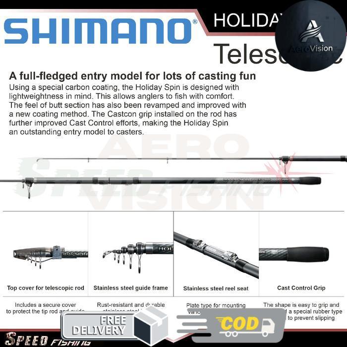 Joran Pancing SHIMANO Holiday Spin 385 405 425 EX DX CX Joran Surf Pasiran - 405 CX-T