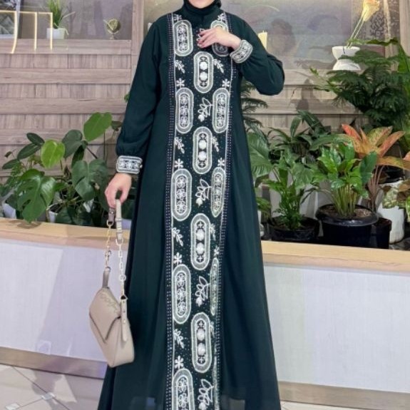 gamis terbaru // gamis bordir pesta premuim mewah elegan