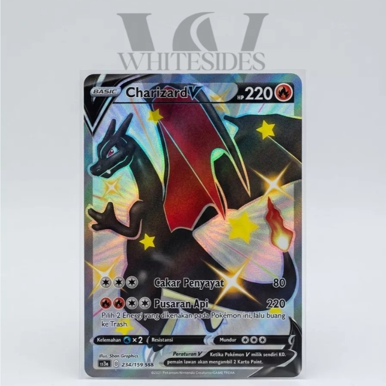 Charizard V Shiny - SC3A 2021 Pedang & Perisai Koleksi VMax Set A Berkilau Pokemon Snorlax Psyduck V