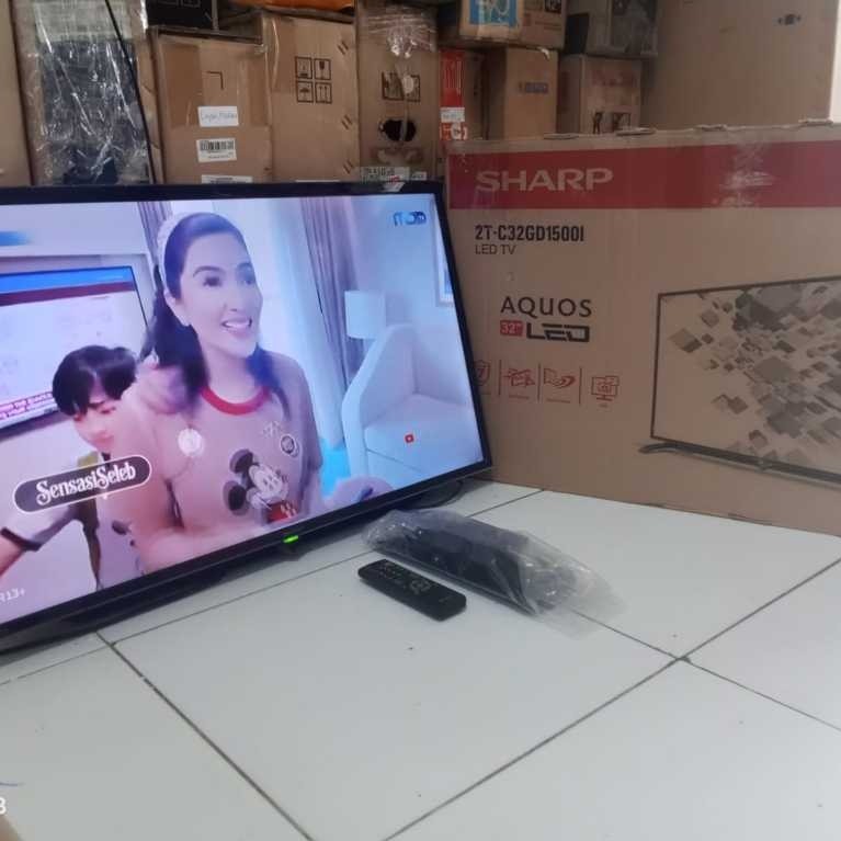 TV LED SHARP DIGITAL 32 INC KONDISI BEKAS SIAP PAKAI TANPA STB (6843)